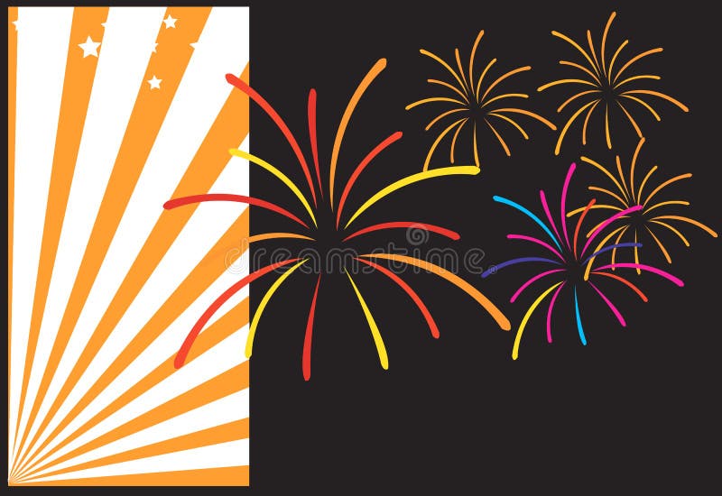 Fire works royalty free illustration Fire works royalty free illustration