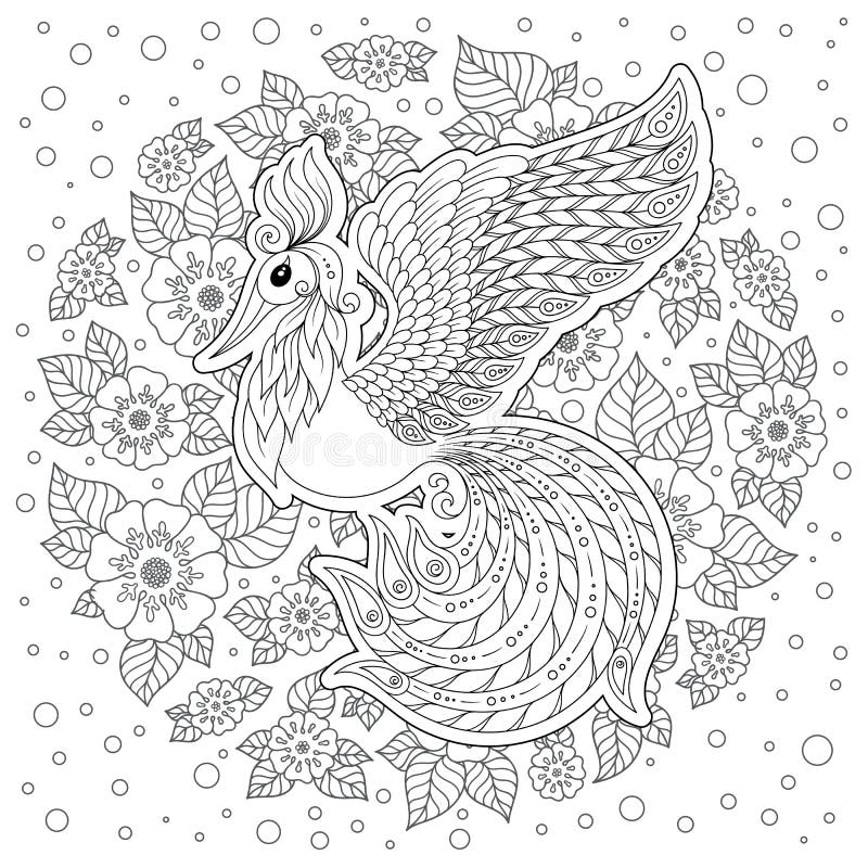 Download Firebird For Anti Stress Coloring Page With High Details ...