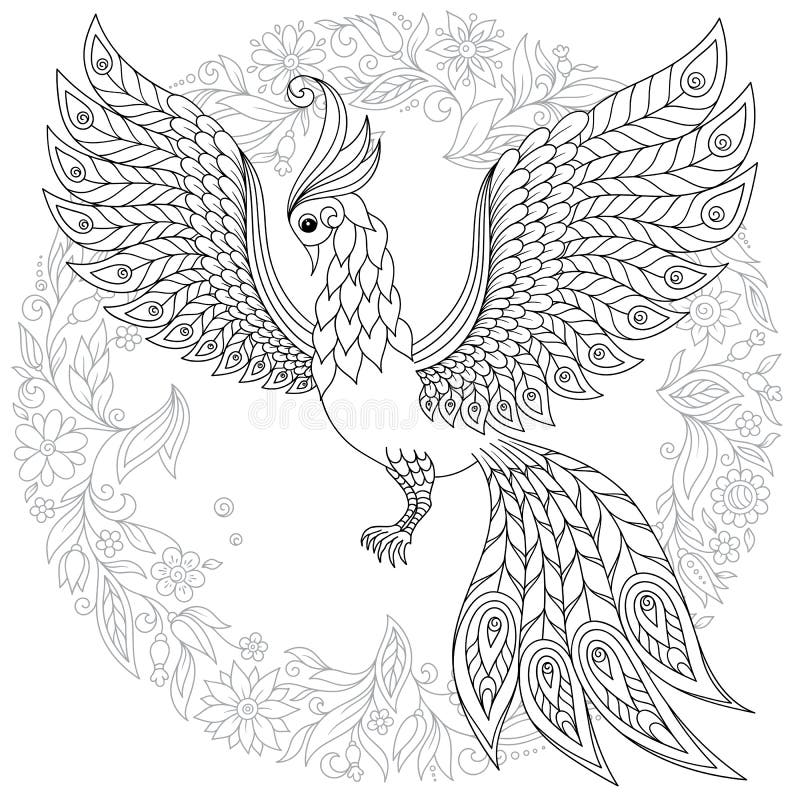 Download Firebird For Anti Stress Coloring Page With High Details ...