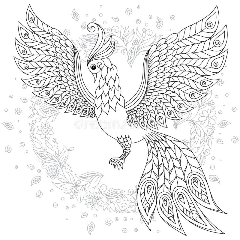 Download Firebird For Anti Stress Coloring Page With High Details ...