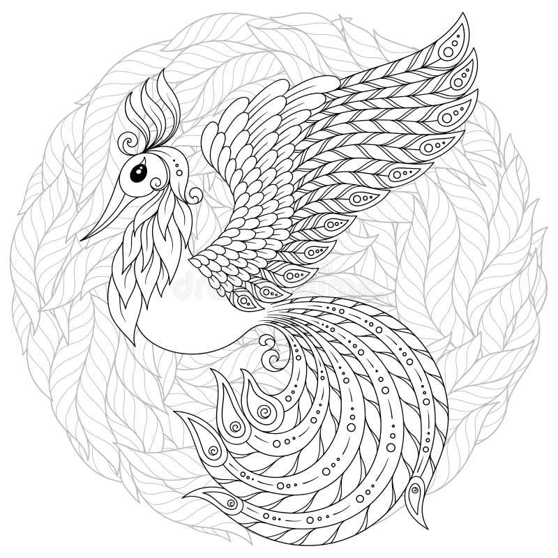 Download Firebird For Anti Stress Coloring Page With High Details ...