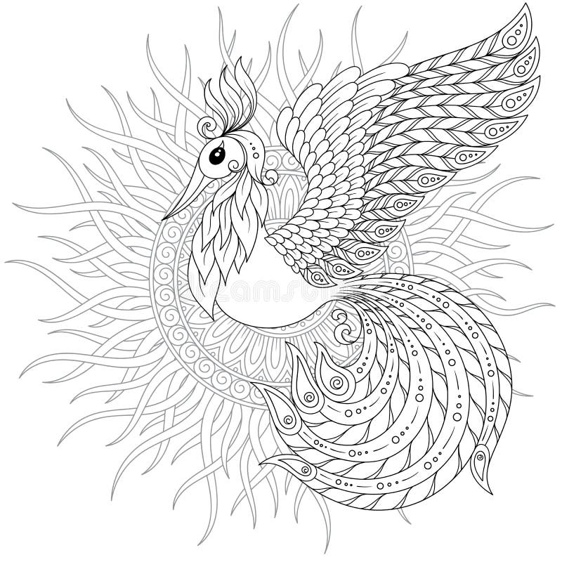 Download Firebird For Anti Stress Coloring Page With High Details ...