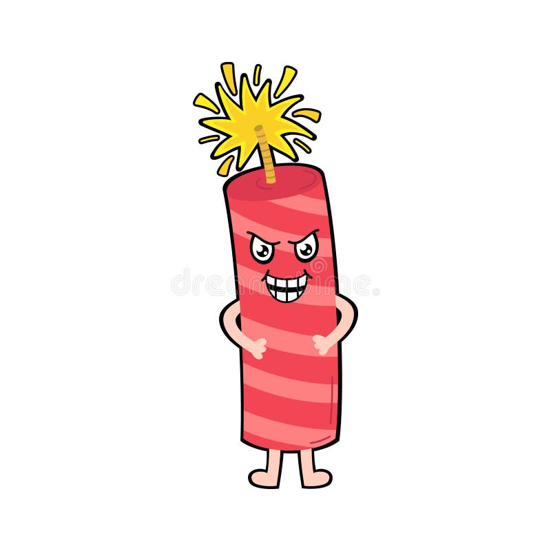 Firecracker vector illustration graphic icon royalty free illustration
