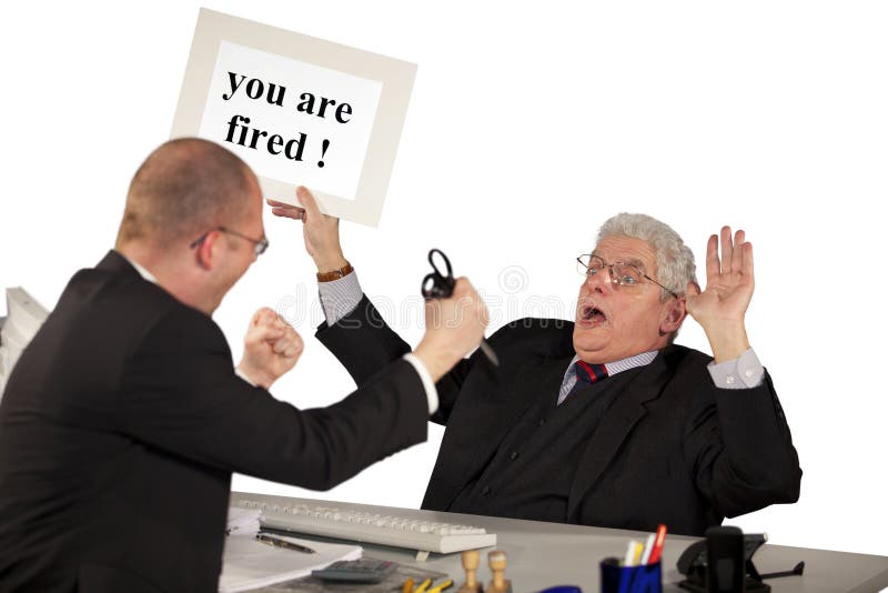 Fired Employee Attacking Senior Manager Stock Image - Image of manage,  indoor: 18186317