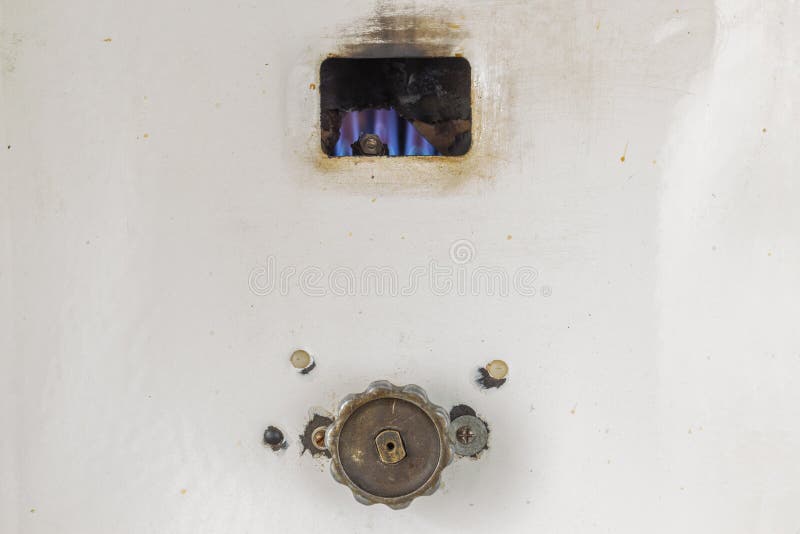 Fired Up Old Russian Gas Water Heater Stock Photo Image of energy