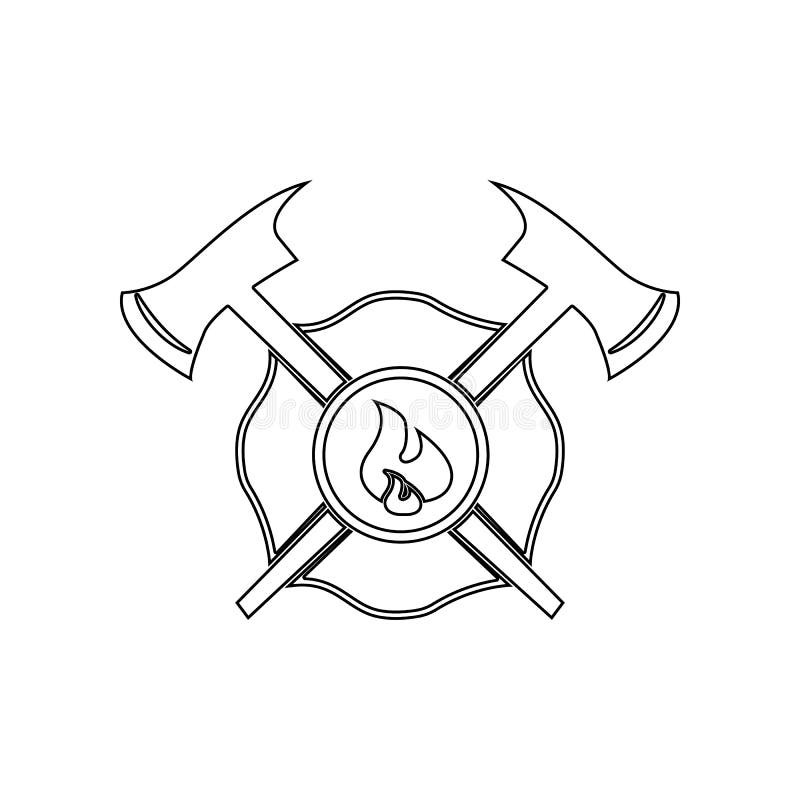 Firefighter Emblem Icon. Element of Fireman for Mobile Concept and Web ...