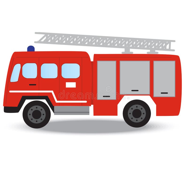 Black White Ladder Truck Drawing Stock Illustrations 133 Black White