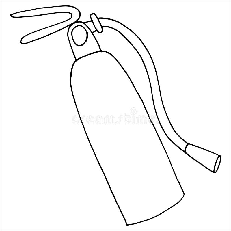 Fire Extinguisher Doodle Set Stock Illustrations 145 Fire