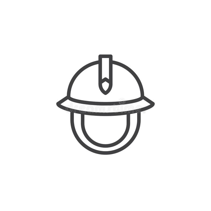 firefighter-helmet-outline-icon-stock-vector-illustration-of-simple