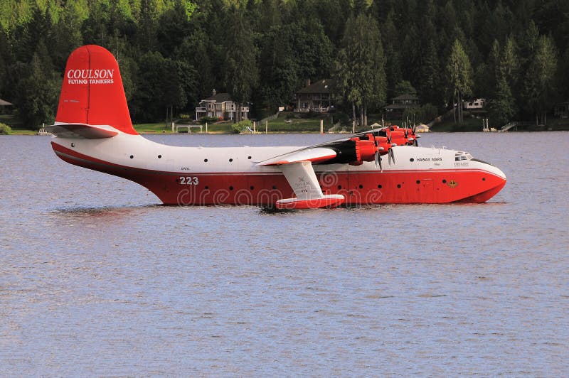 Firefighter plane. stock image