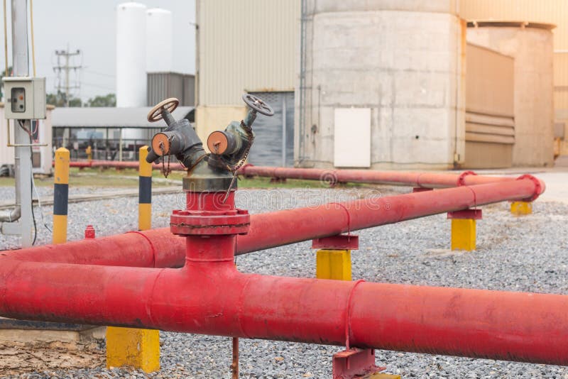 Firefighters Tools Fire Extinguisher and Red Fire Hose, Accessories and