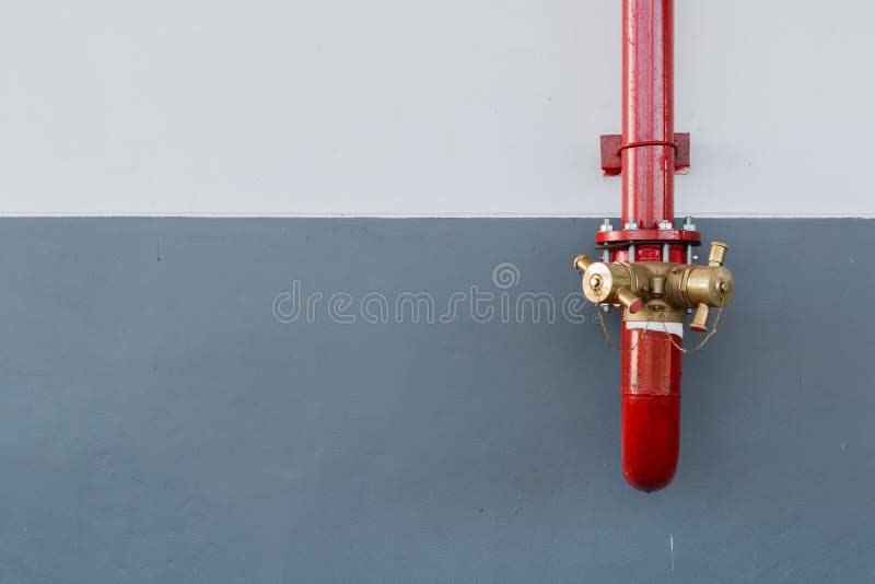 Firefighting equipment on red fire truck. Water hydrant royalty free stock photo