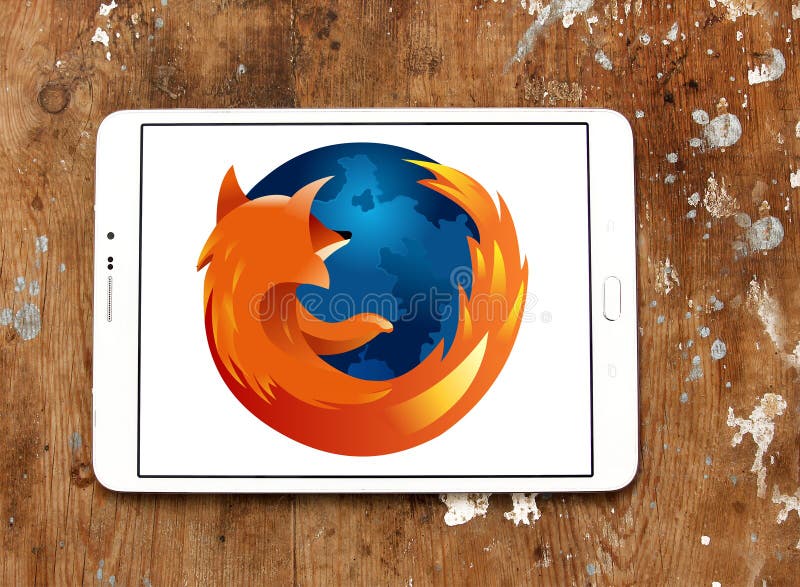 Firefox web browser logo editorial stock photo. Image of browsers