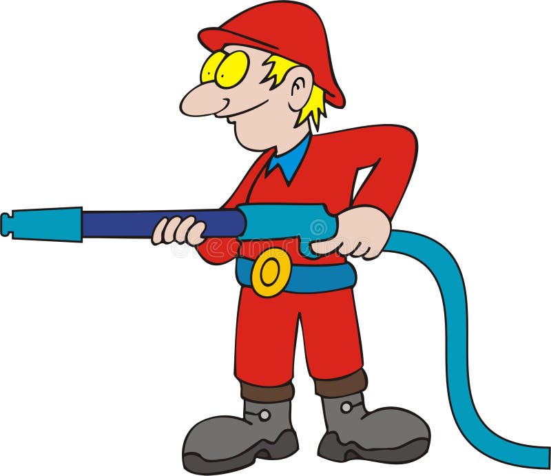 Fireman royalty free illustration