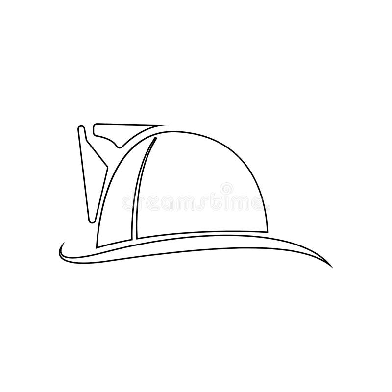 Fireman hat icon. Element of Fireman for mobile concept and web apps icon. Outline, thin line icon for website design and development, app development on white background