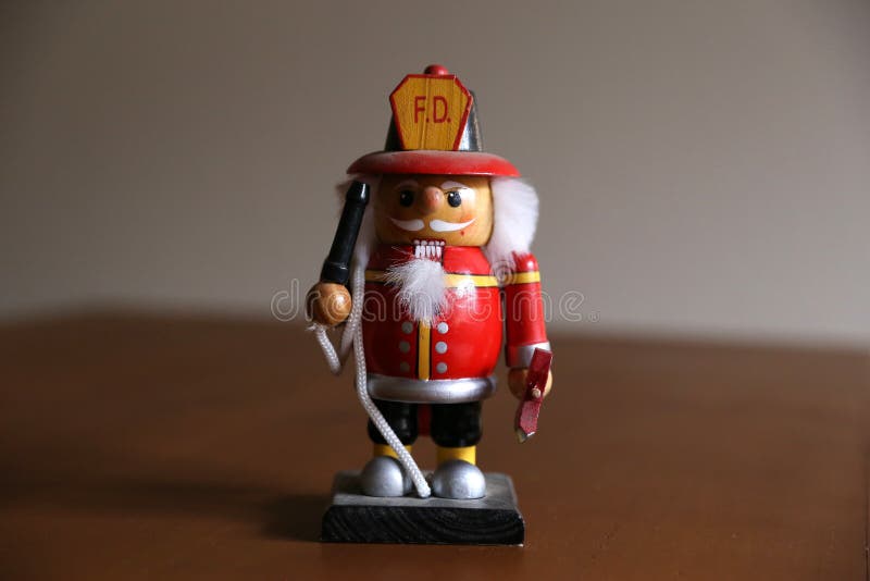 Fireman Nutcracker stock image