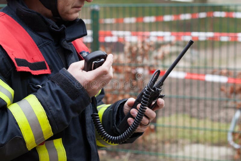Fireman spark with radios set royalty free stock images Fireman spark with radios set royalty free stock images