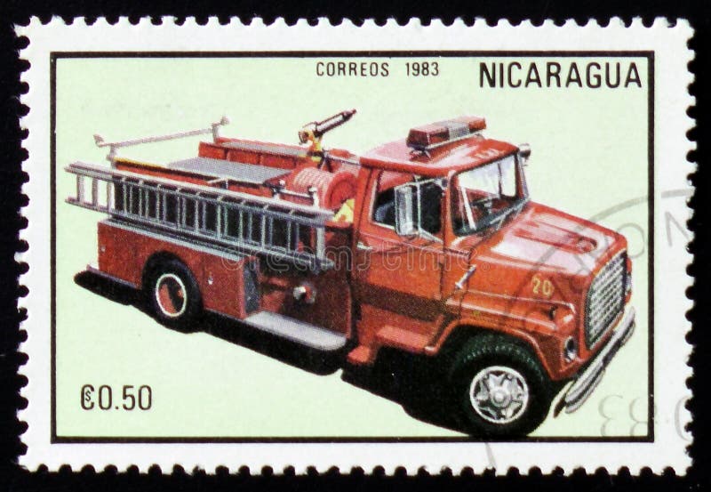 Firetruck, series, circa 1983 royalty free stock photography Firetruck, series, circa 1983 royalty free stock photography
