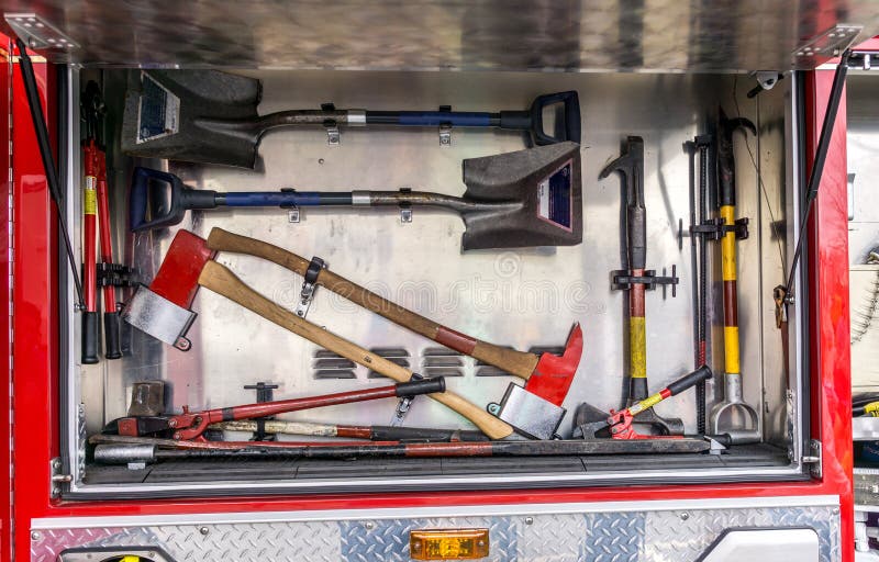 Firetruck Tools stock image. Image of equipment, save 68236279