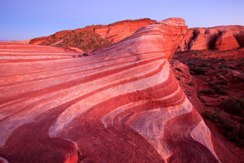 The so called Firewave is a newly discovered, resp. publicized attraction in the Valley of Fire State Park, Nevada.