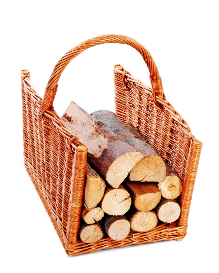 Firewood in a basket stock photo. Image of sticks, ecology 14331278