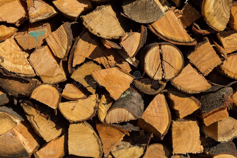 Firewood for home heating and cooking on an open fire