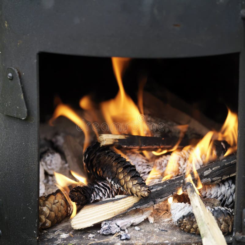 Firewood in Stove stock image. Image of selective, woods - 72561215