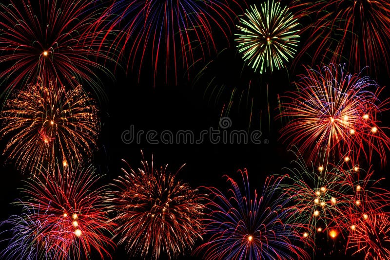 Firework composition stock image