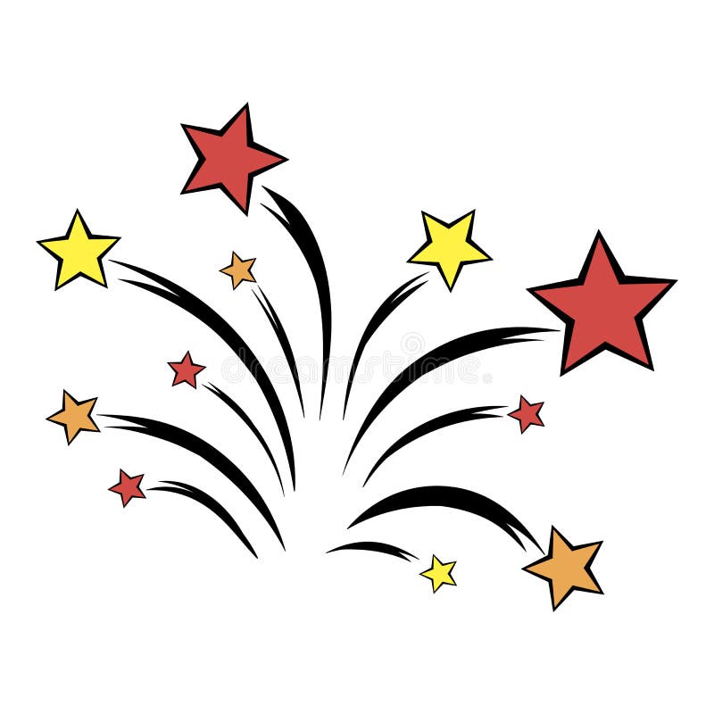 Firework icon cartoon royalty free illustration