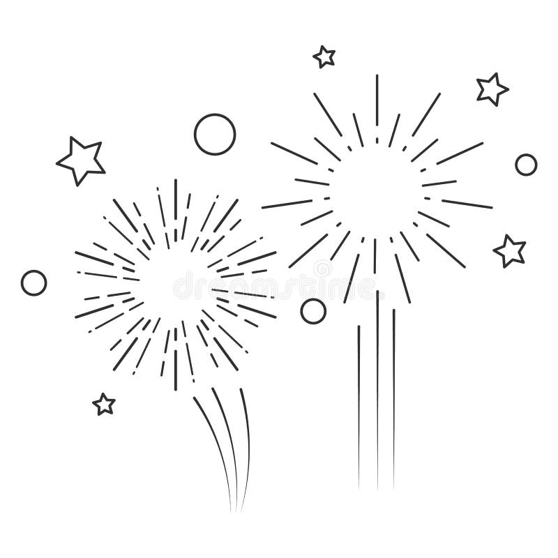 Firework icon. Fireworks holidays icon concept. Vector illustration royalty free illustration