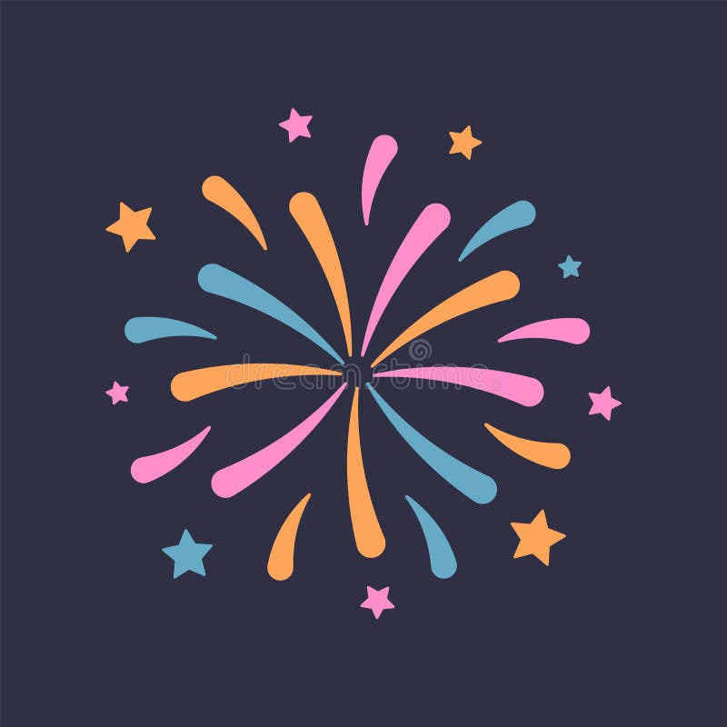 Firework icon. Fireworks holidays icon concept. Vector illustration royalty free illustration