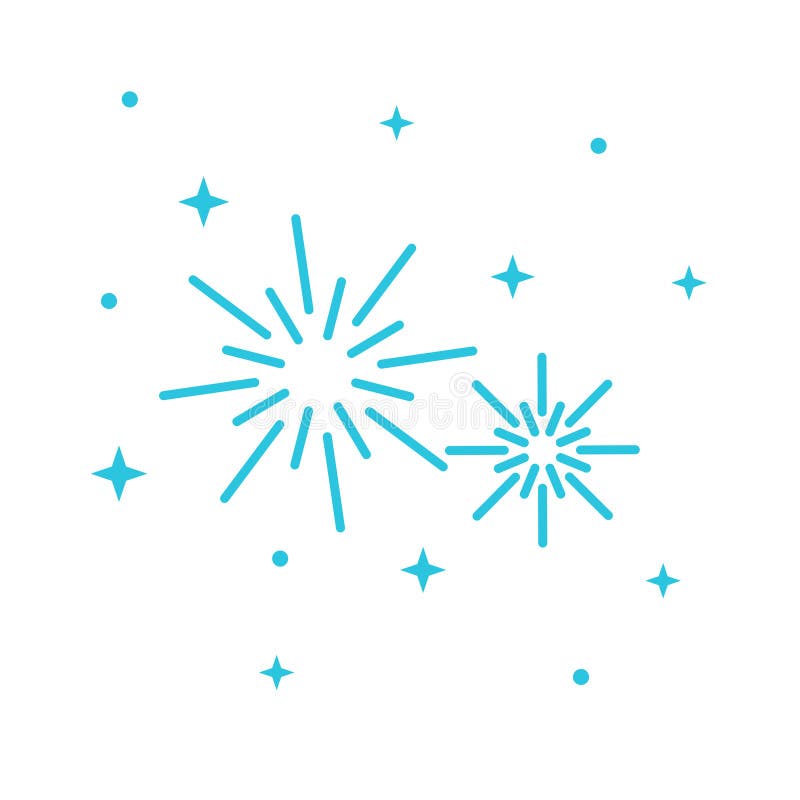 Firework icon. Isolated on white background. stock illustration