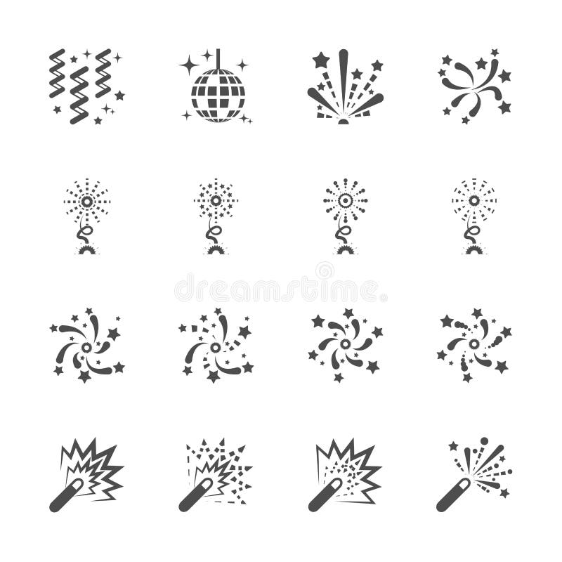 Firework icon set 5, vector eps10 vector illustration