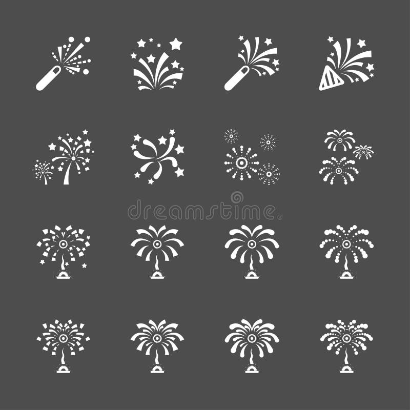 Firework icon set 7, vector eps10 stock illustration
