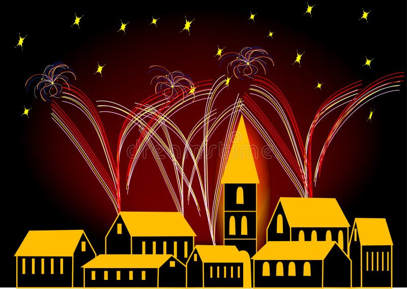 Fireworks royalty free illustration