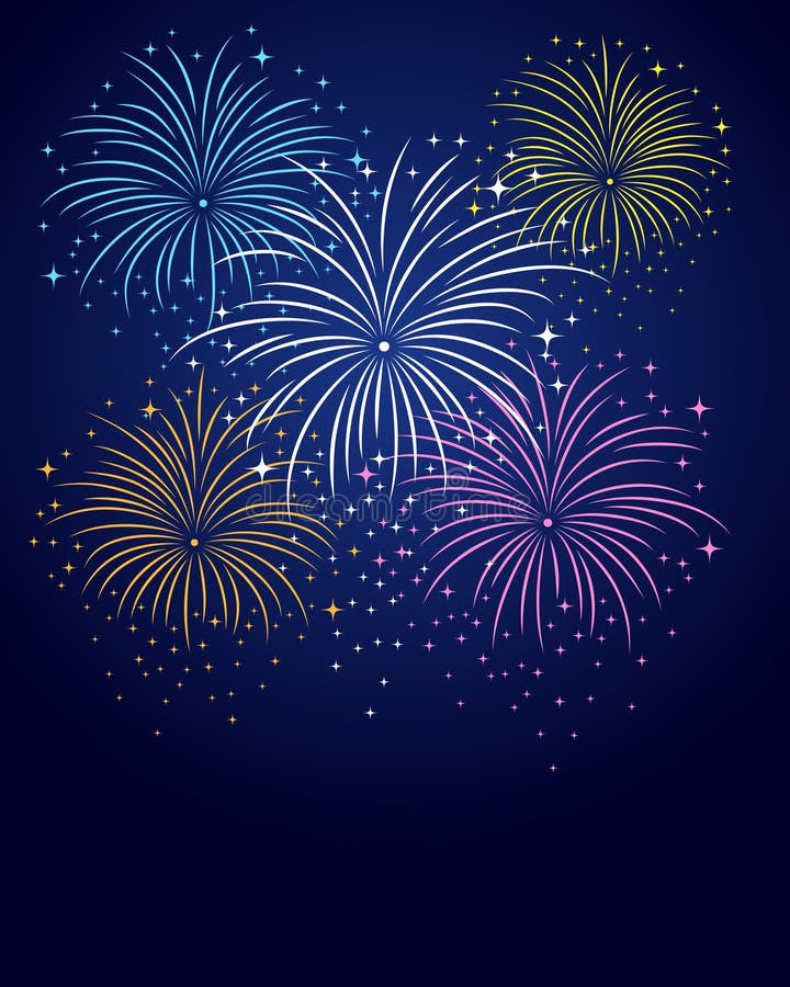 Fireworks Background stock illustration