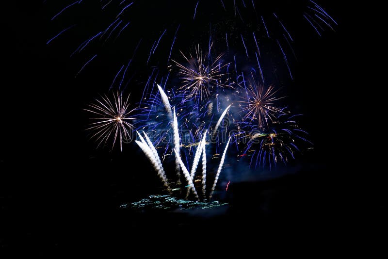 Fireworks on Black Background Horizontal stock images Fireworks on Black Background Horizontal stock images