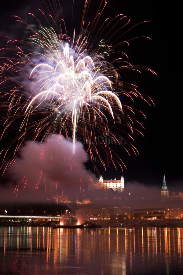 Fireworks in Bratislava