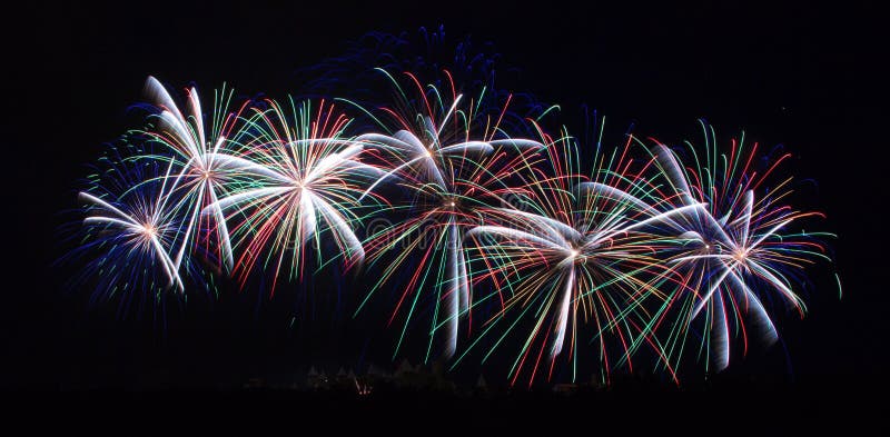 Fireworks on Carcassonne festival of 14 july 2012