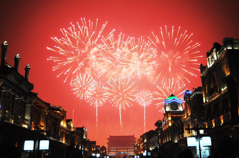 Fireworks in closure ceremony of paralympic