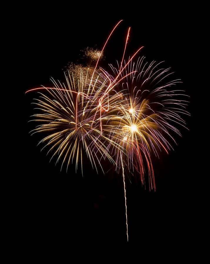Fireworks display stock image