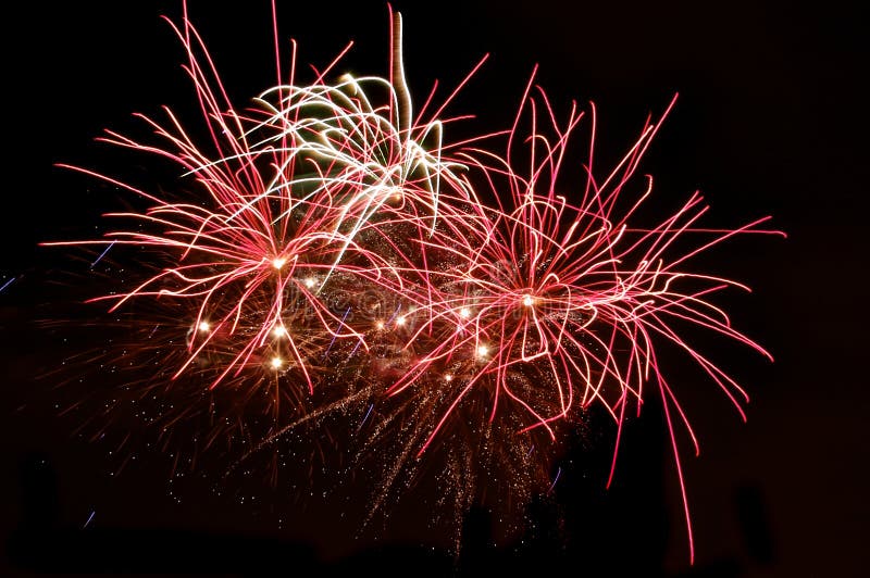 Fireworks display stock photography