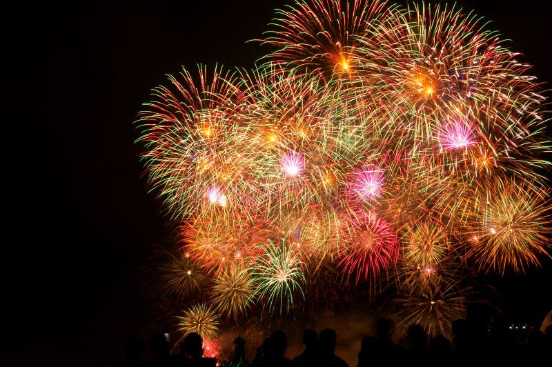Fireworks display royalty free stock image