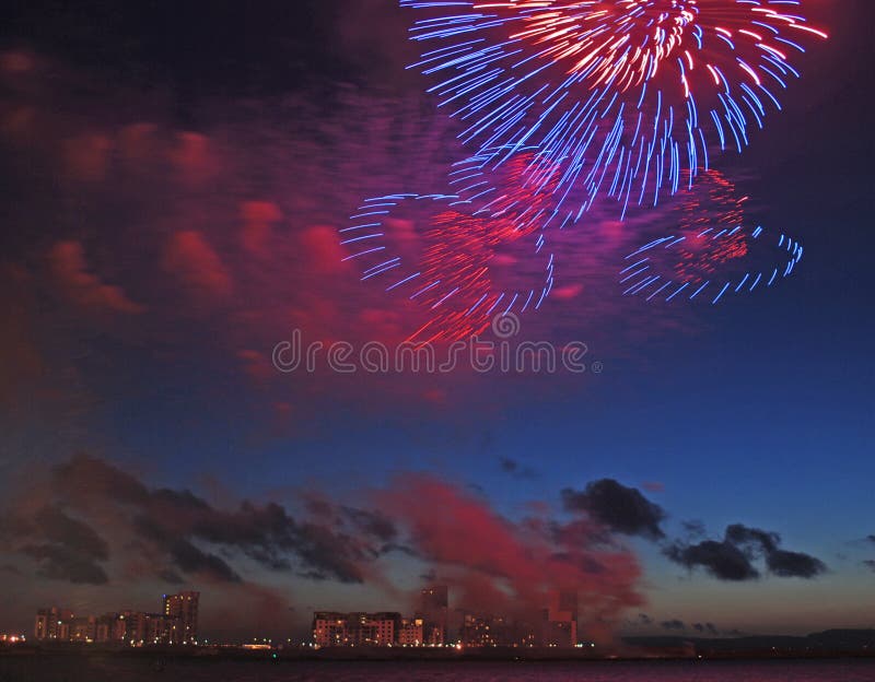 Fireworks display stock images