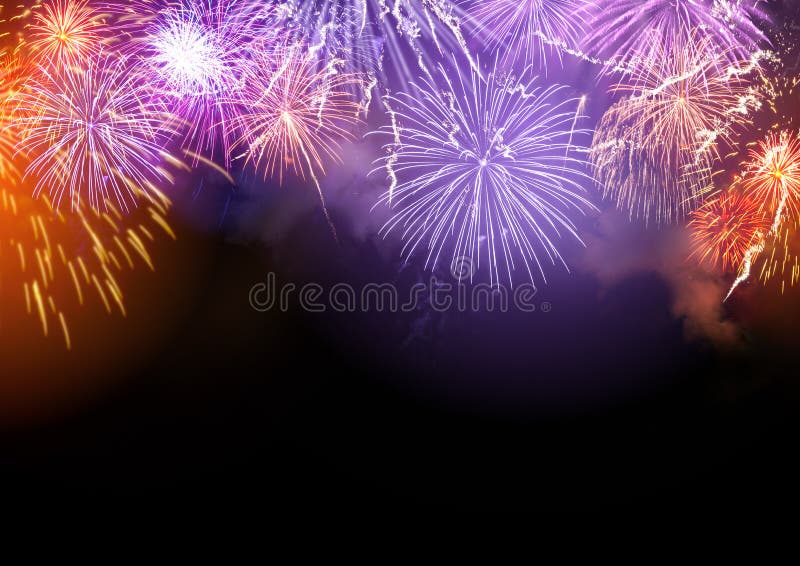 Fireworks Display Background stock images