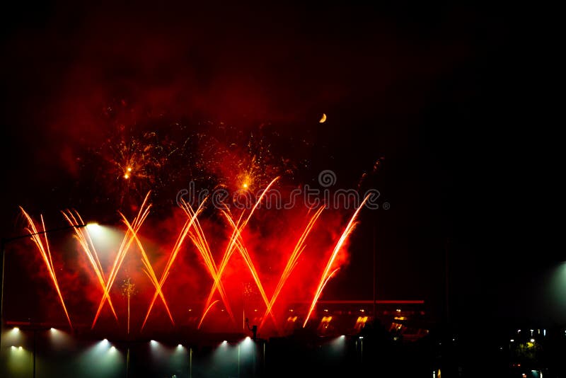 Fireworks Displays on Bonfire Night Stock Photo Image of design
