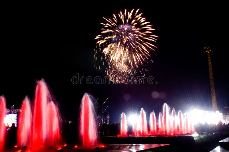 Fireworks and fountains