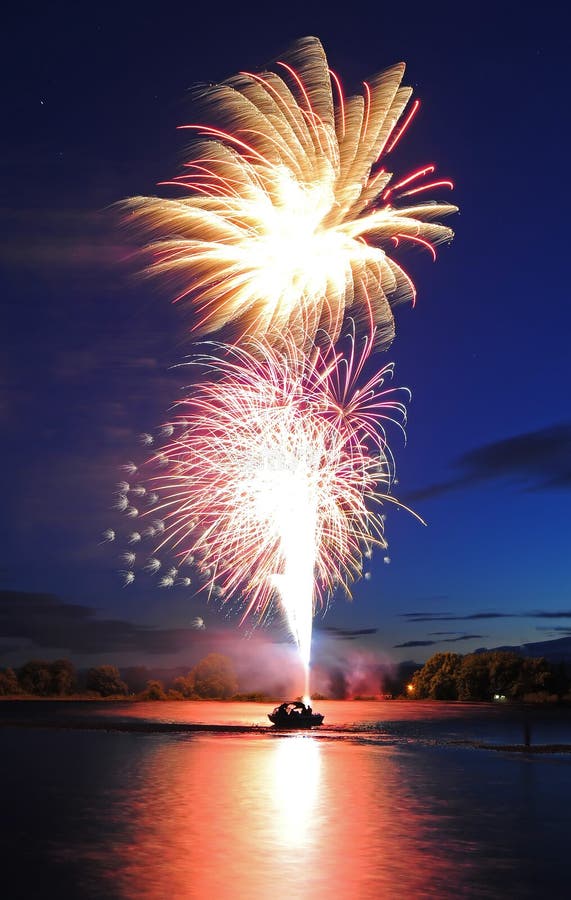 Fireworks Launching from Boat