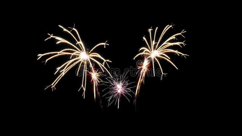 Fireworks light up in the night sky, dazzling scene stock images