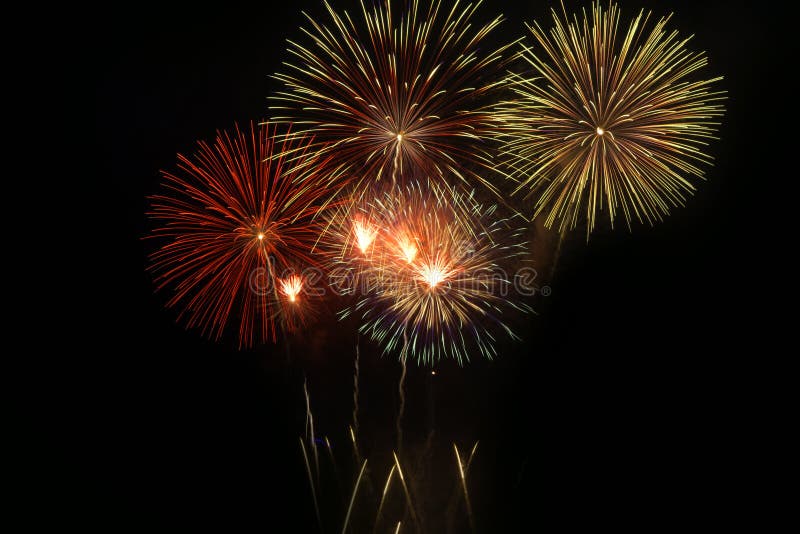 Fireworks light up the sky royalty free stock photos